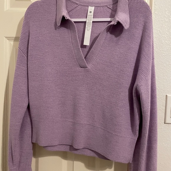 Lululemon Lavender V-Neck Sweater - Picture 1 of 4